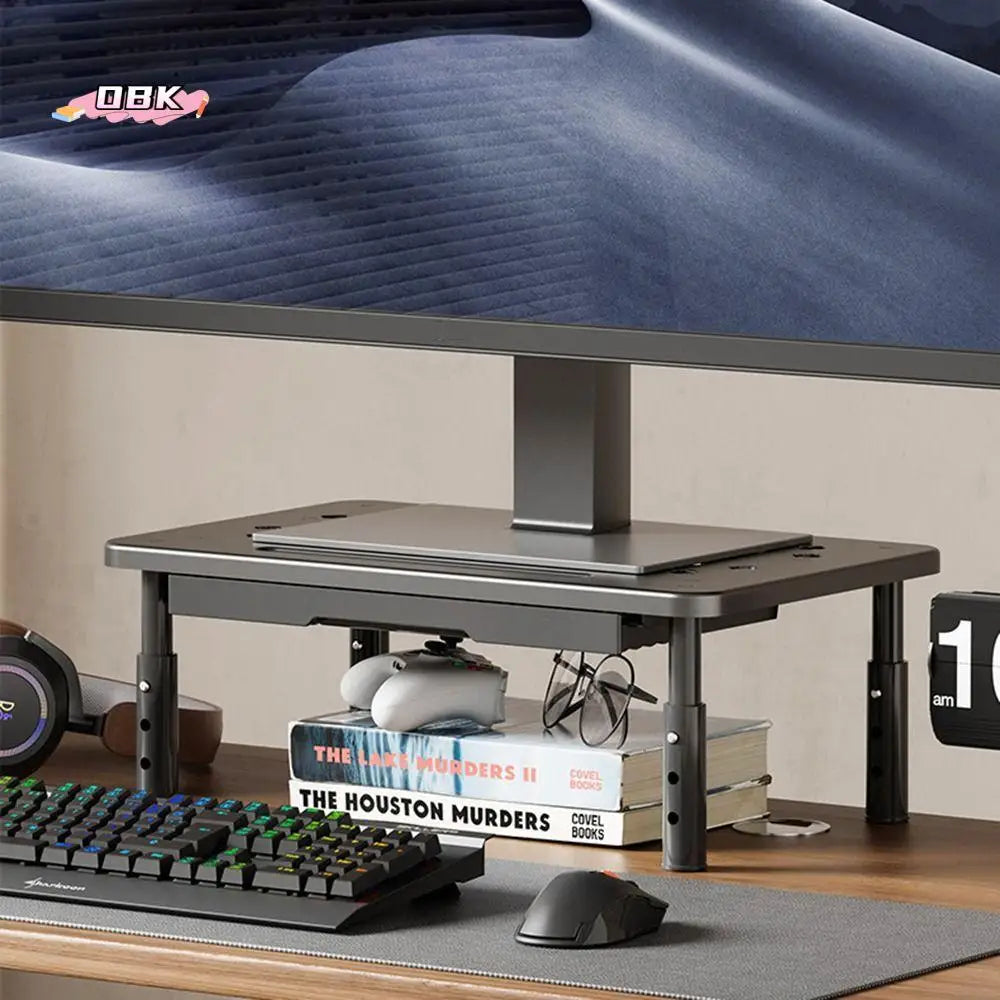 Monitor Riser with Storage Drawer