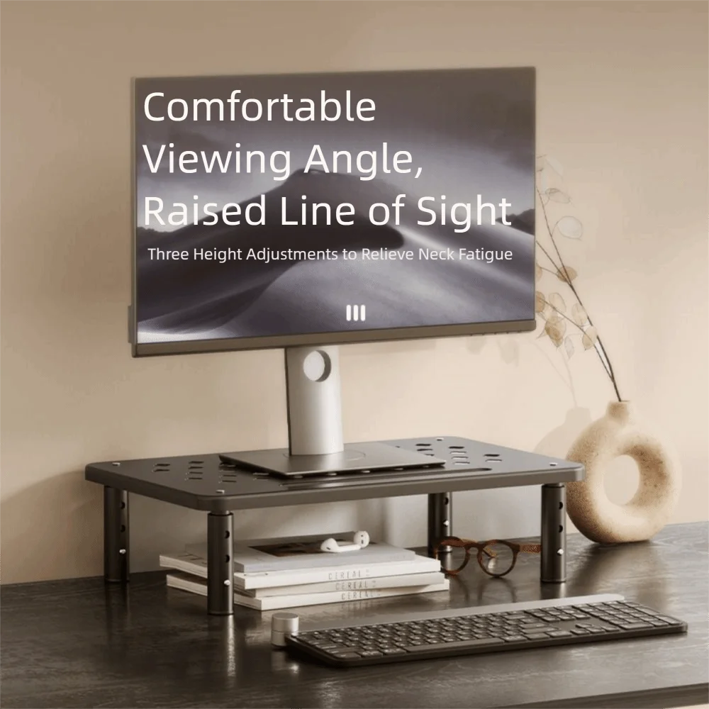 Monitor Riser with Storage Drawer