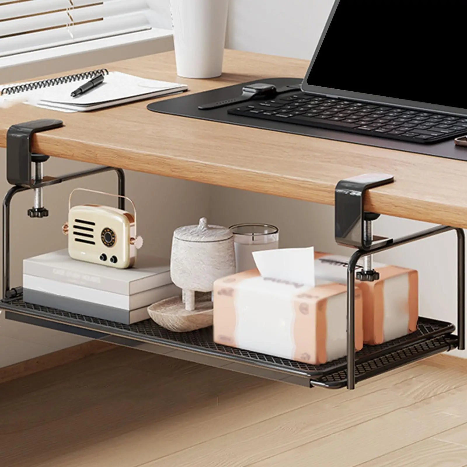 Under-Desk Storage Shelf & Organizer
